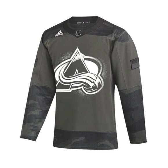 Adidas Colorado Avalanche Camo Military Appreciation Practice Jersey - Picture 1 of 9